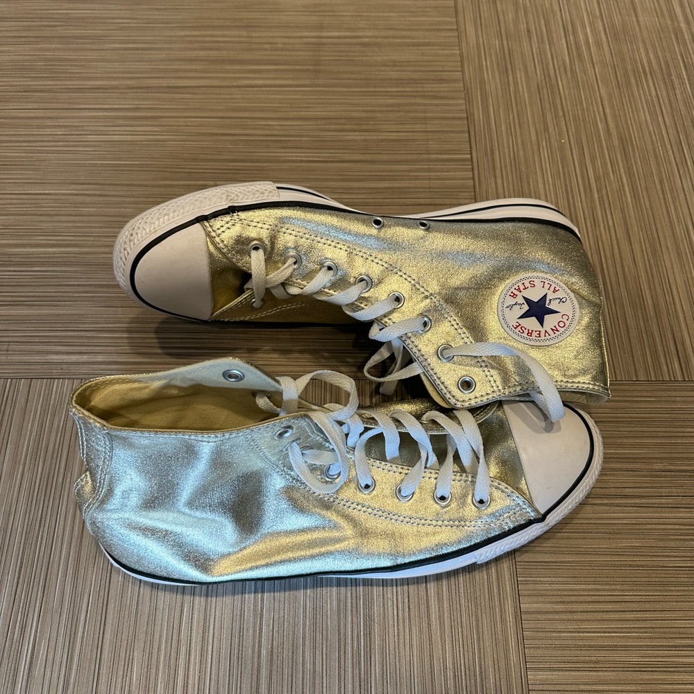 Converse All Star Metallic Gold Hi-Tops